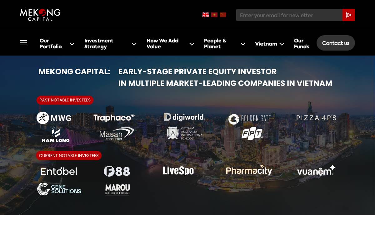 Mekong Capital website preview