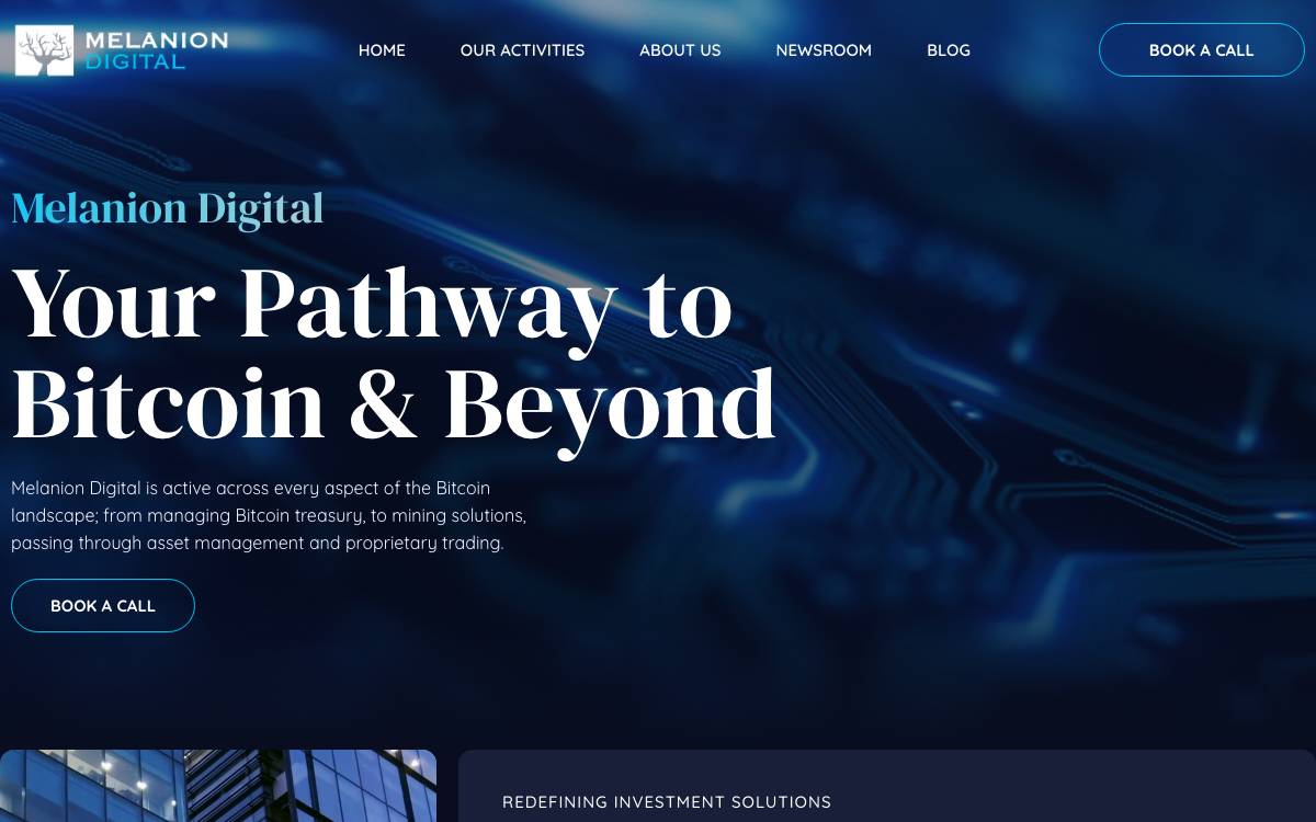 Melanion Digital website preview