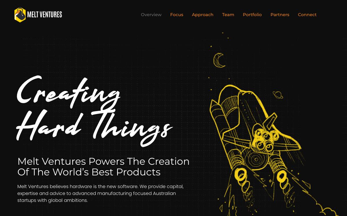 Melt Ventures website preview
