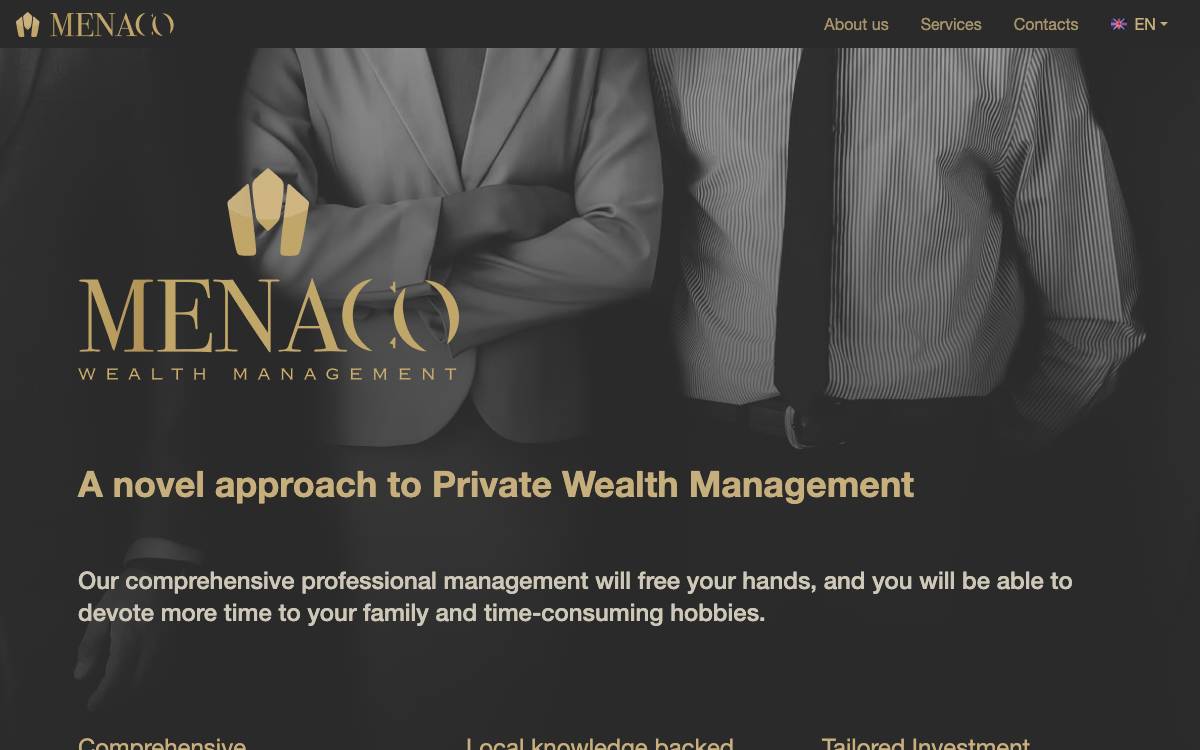 Menaco website preview