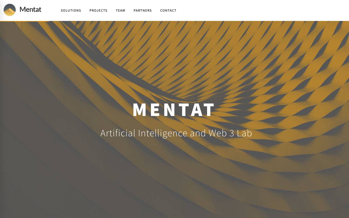 Mentat Innovations website preview