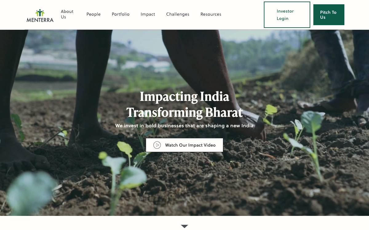 Menterra Venture Advisors website preview