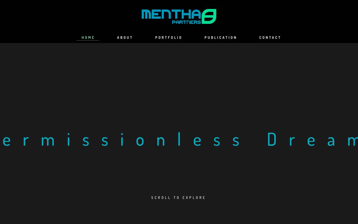 Mentha Partners website preview