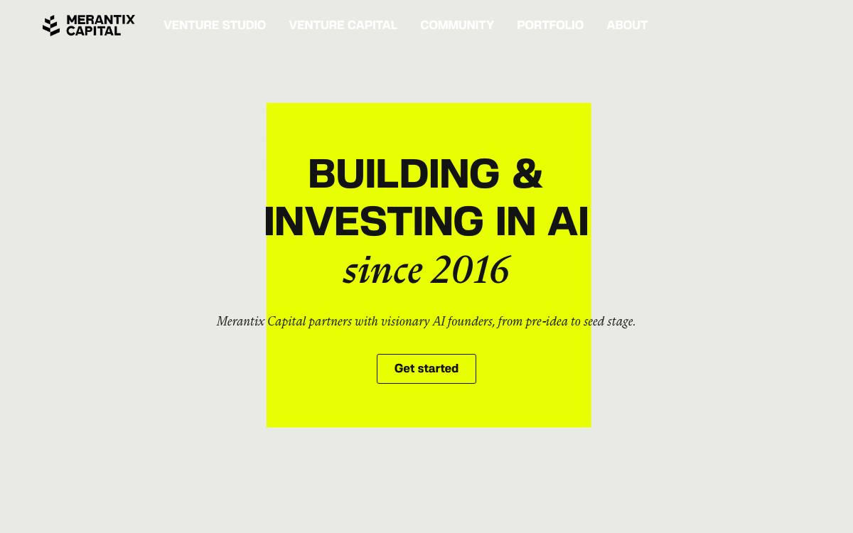 Merantix Capital website preview