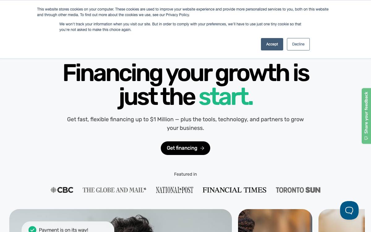 Merchant Growth website preview