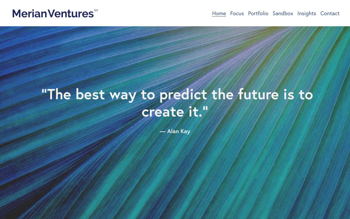 Merian Ventures website preview