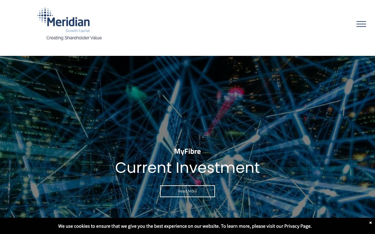 Meridian Growth Capital website preview