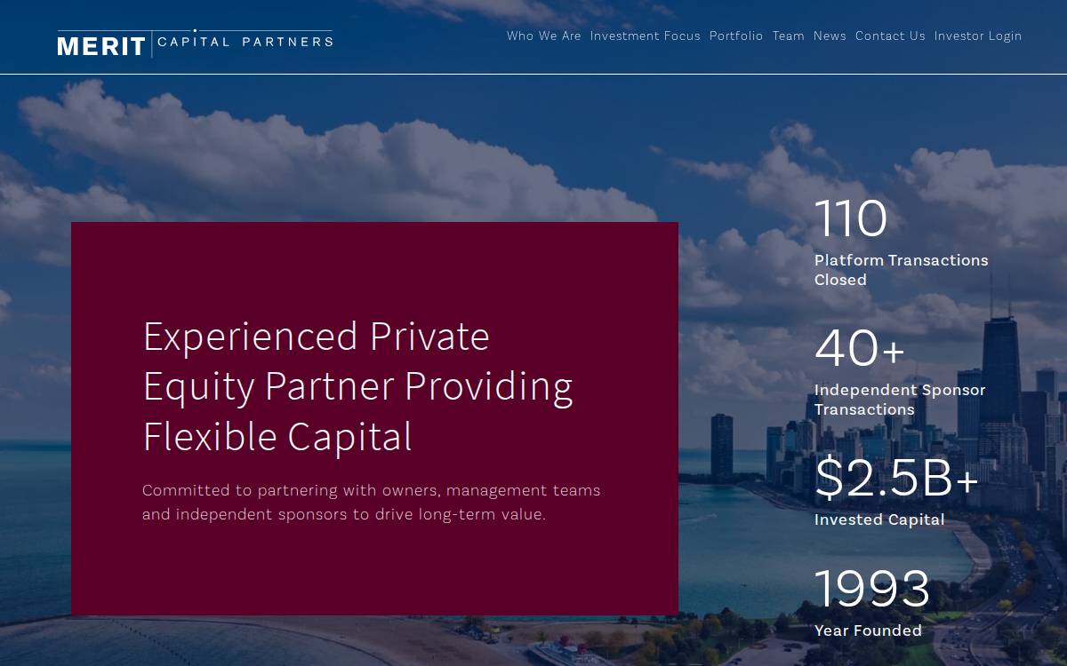 Merit Capital Partners website preview