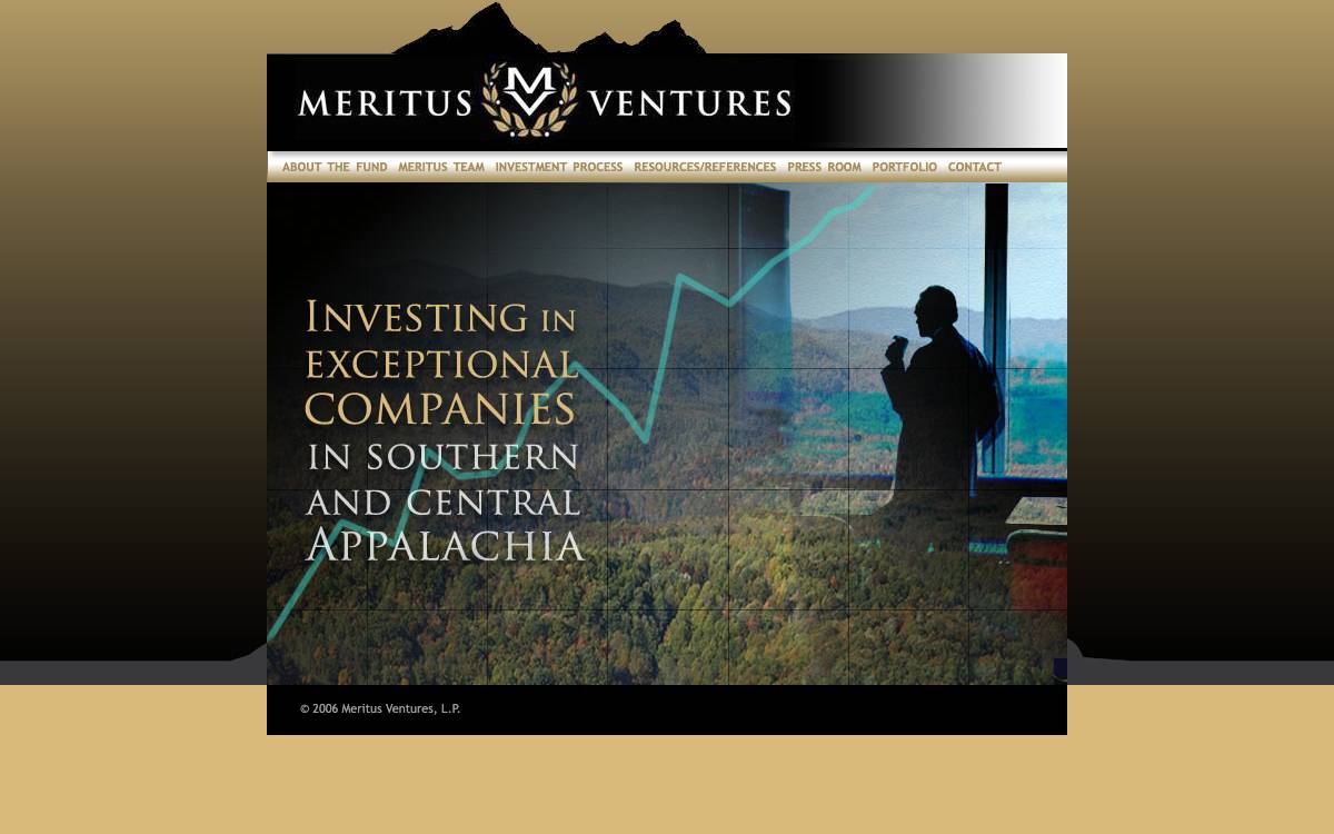 Meritus Ventures website preview