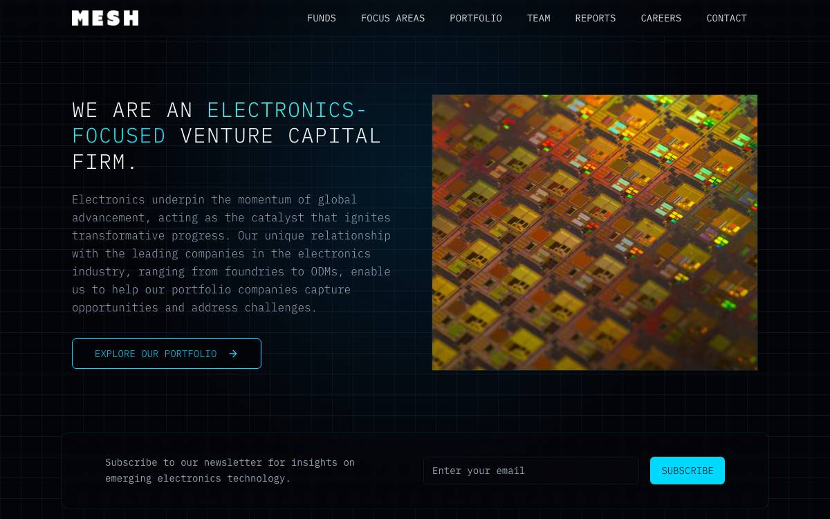 MESH website preview