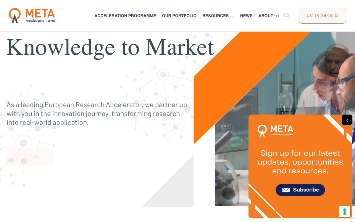 META Group website preview