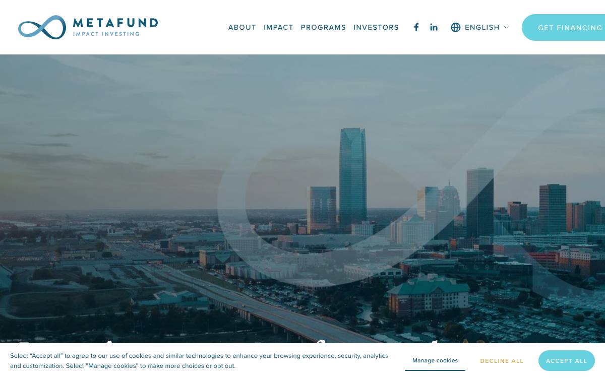 Metafund website preview