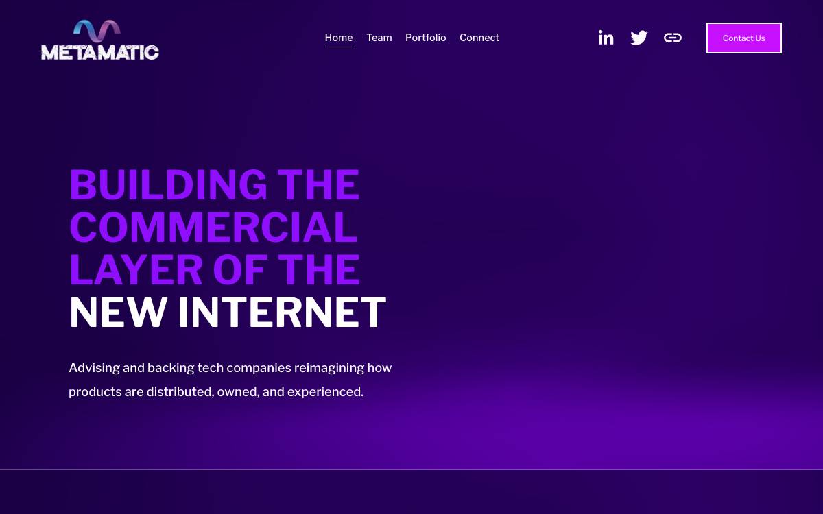 Metamatic Group website preview