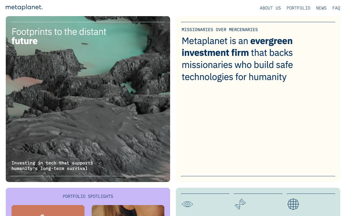 Metaplanet website preview