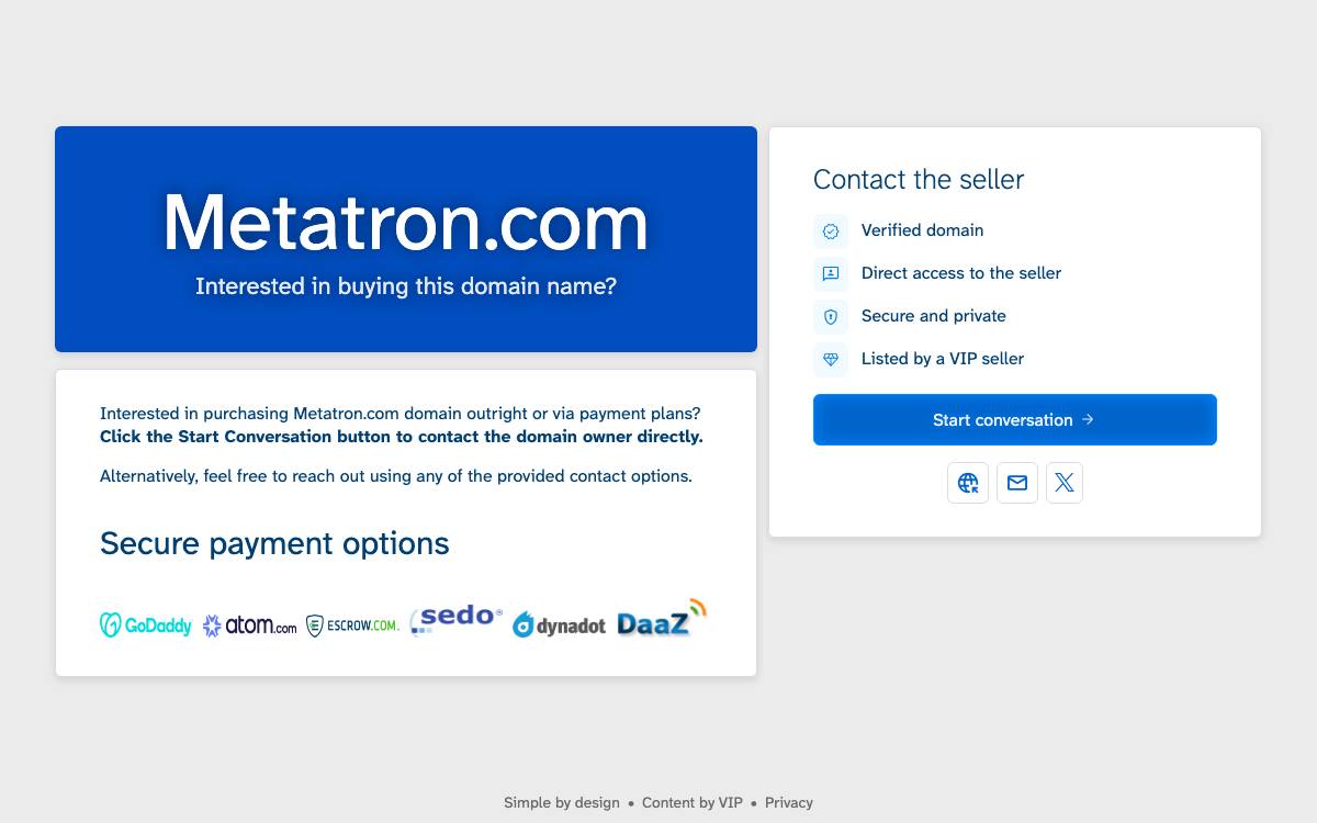 Metatron Global website preview
