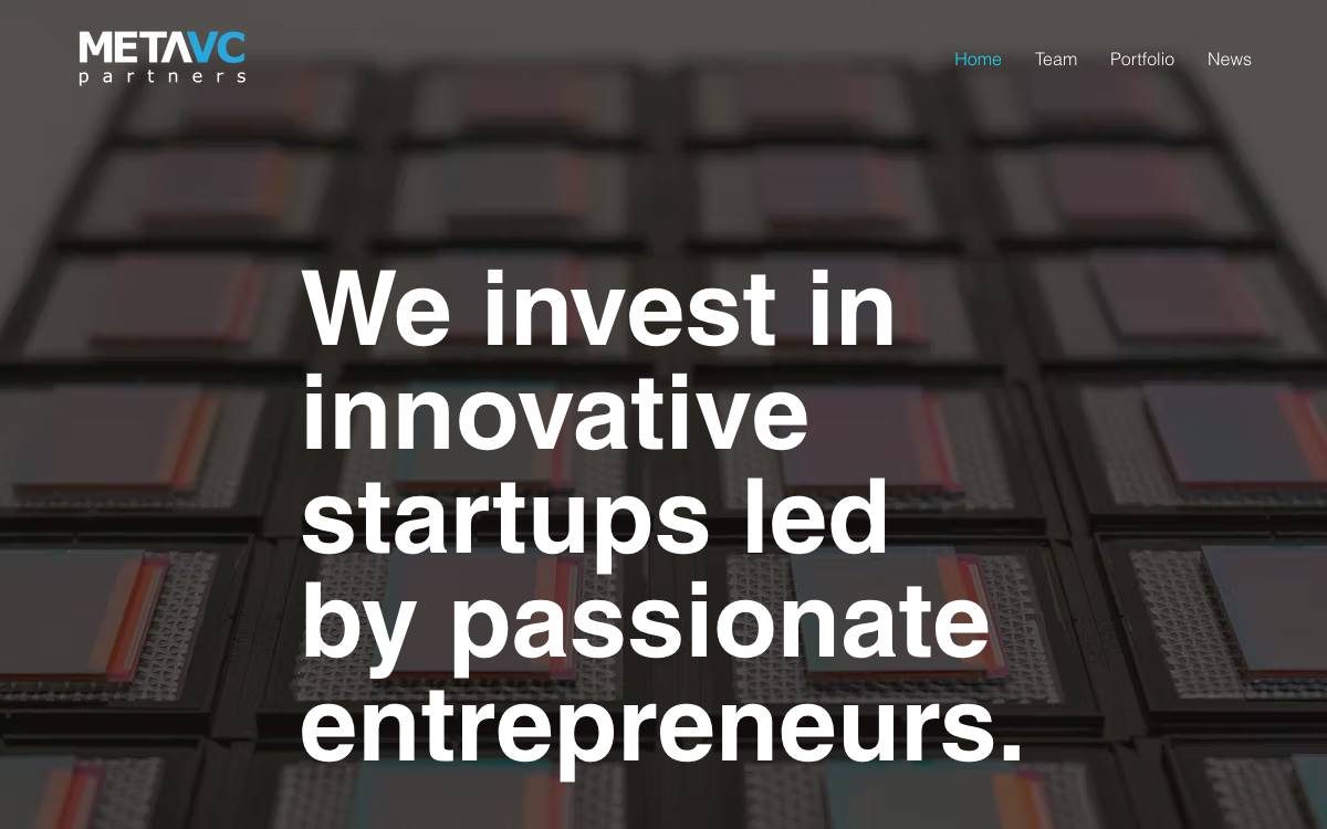 MetaVC Partners website preview