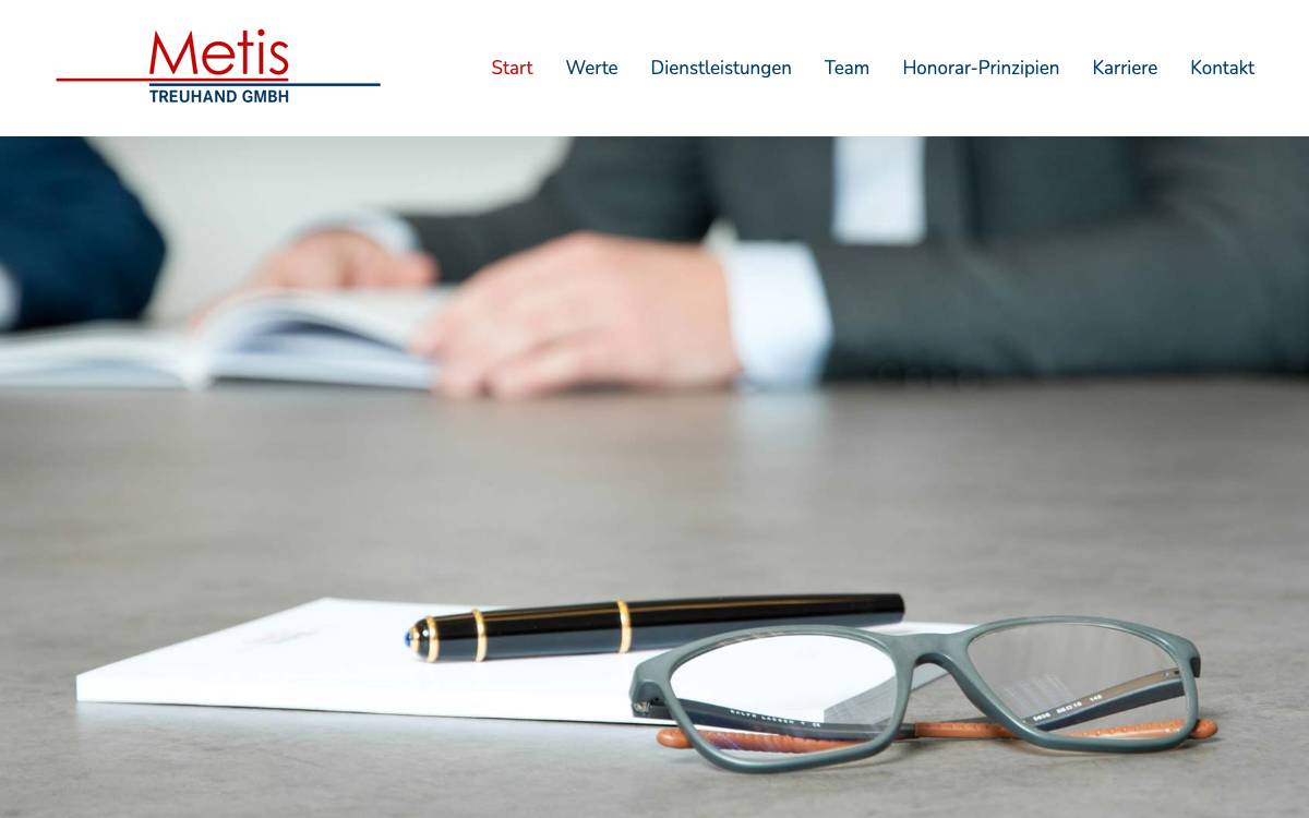 Metis Treuhand GmbH website preview