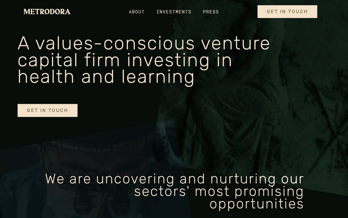 Metrodora Ventures website preview