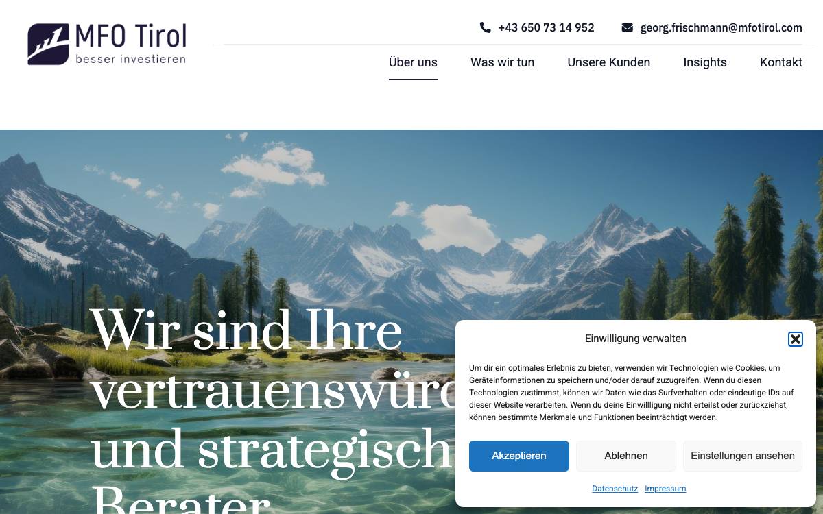 MFO Tirol website preview