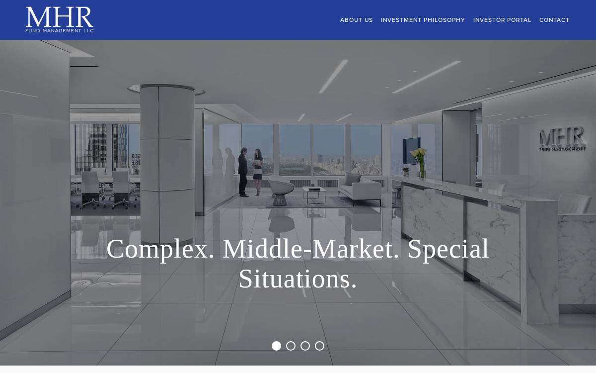 MHR Fund Management website preview