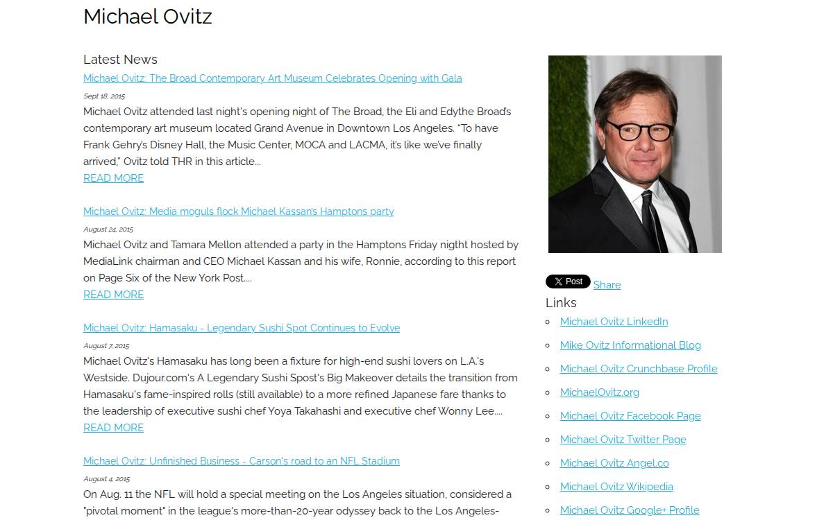Michael Ovitz website preview