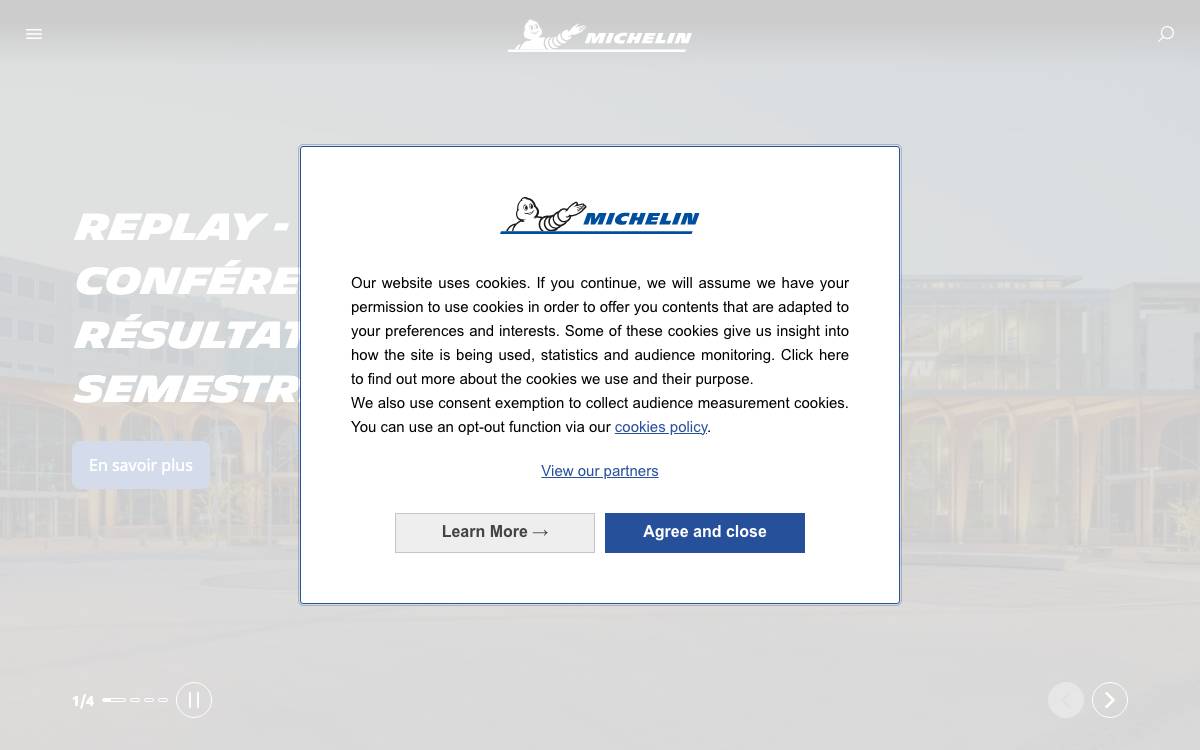 Michelin Ventures website preview
