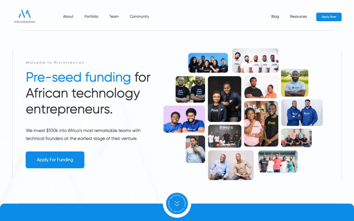 Microtraction website preview