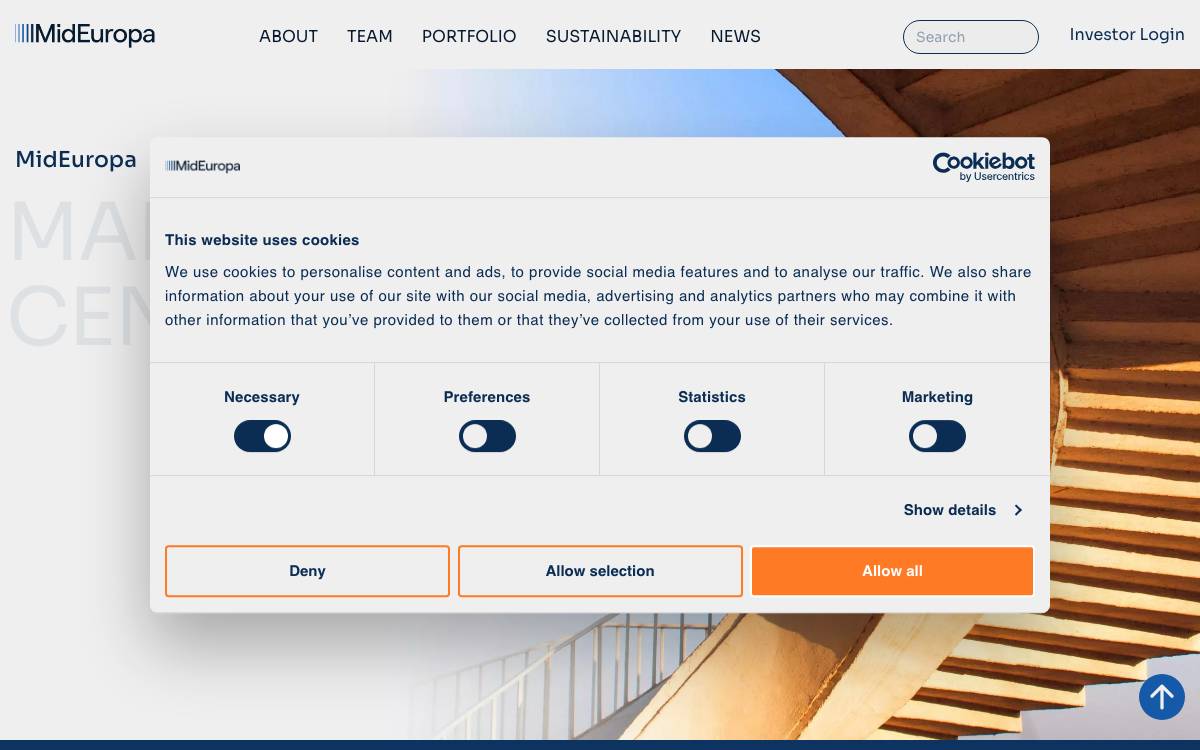 Mid Europa Partners website preview