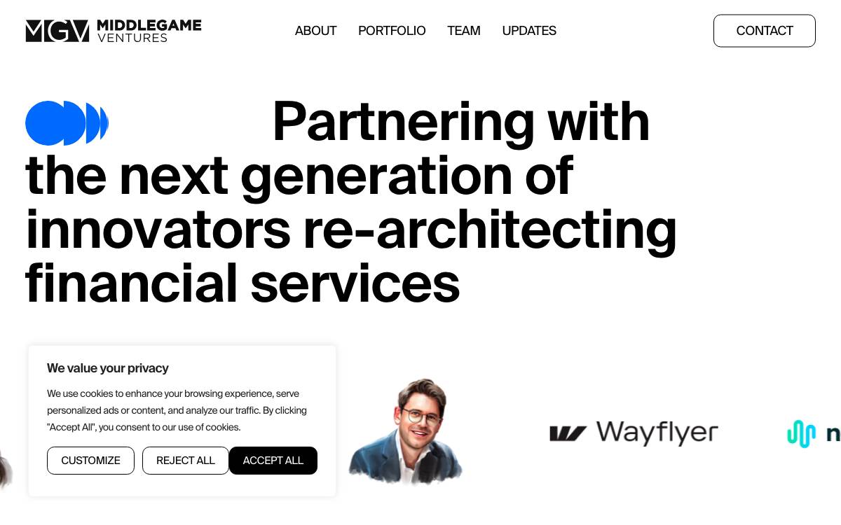 Middlegame Ventures website preview