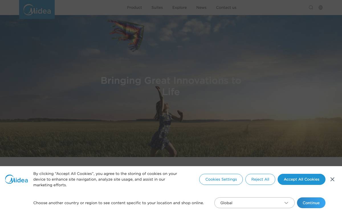 Midea Capital website preview