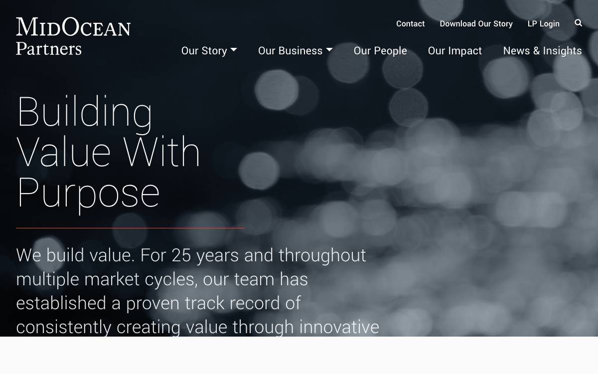 MidOcean website preview