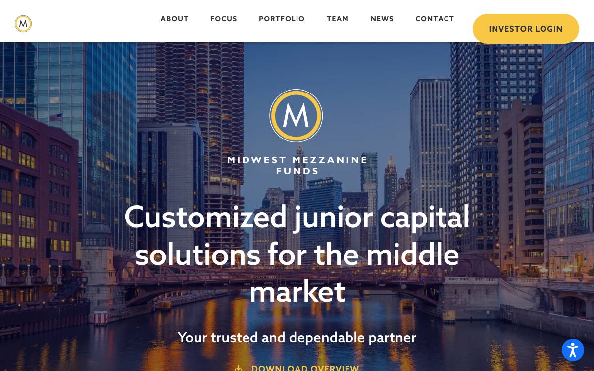 Midwest Mezzanine Funds website preview