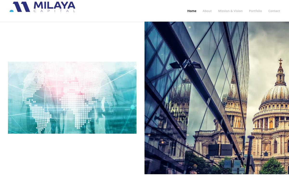 Milaya Capital website preview