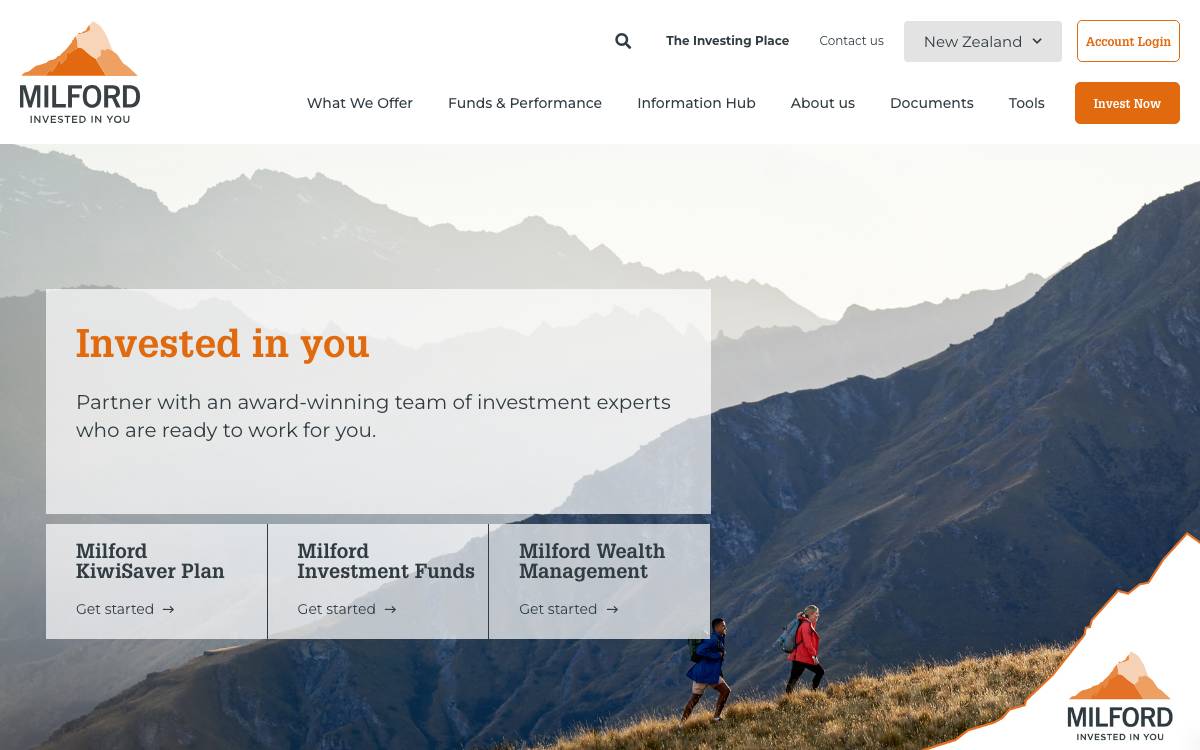 Milford Private Equity website preview