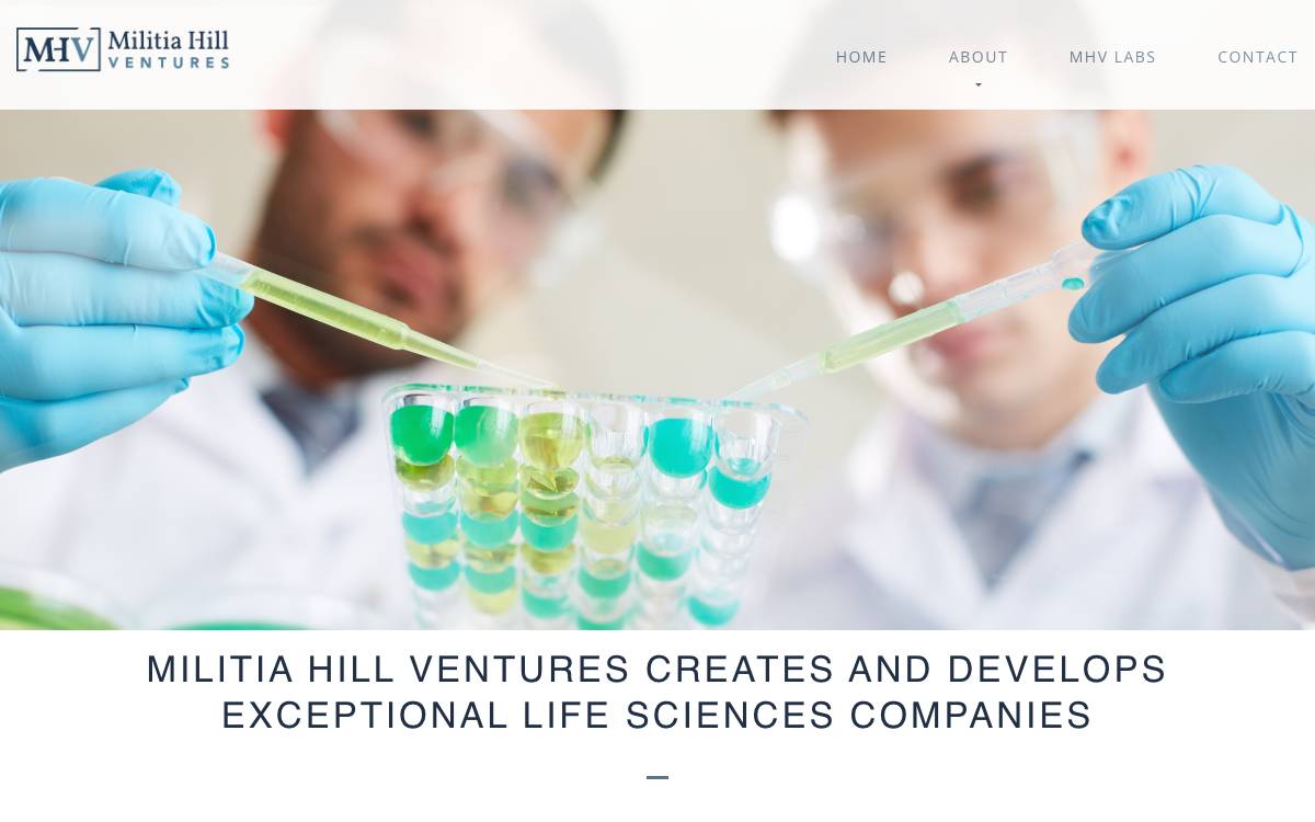 Militia Hill Ventures website preview