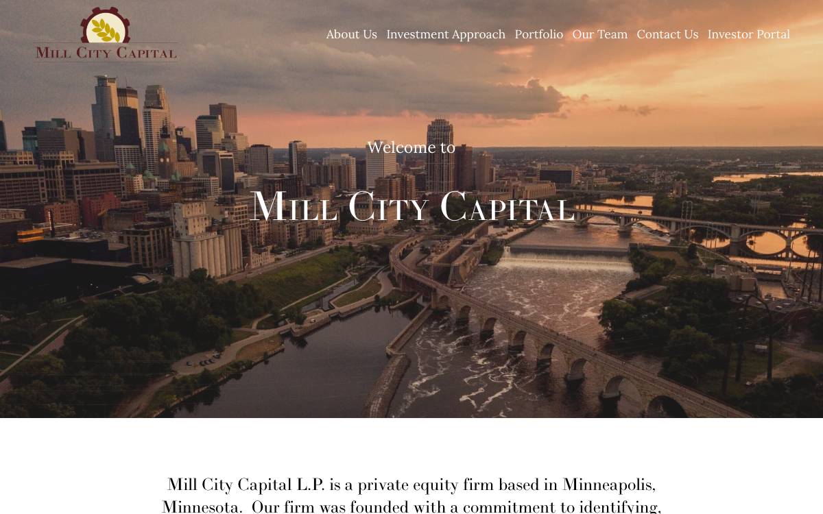 Mill City website preview