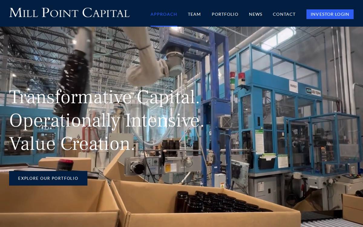 Mill Point Capital website preview