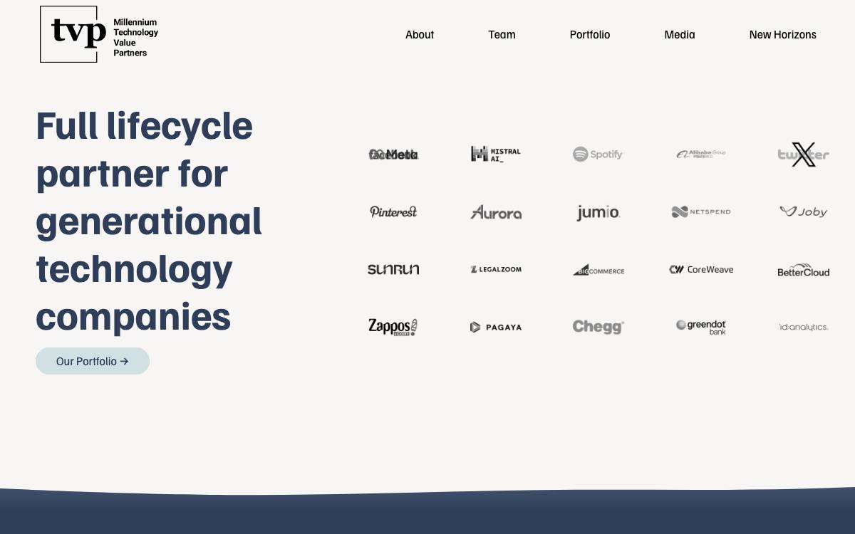 Millennium Technology Value Partners website preview
