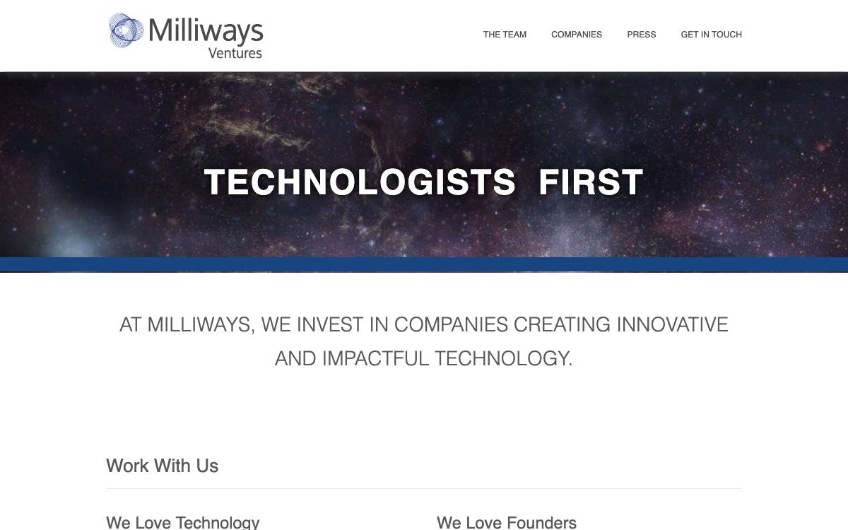 Milliways Ventures website preview