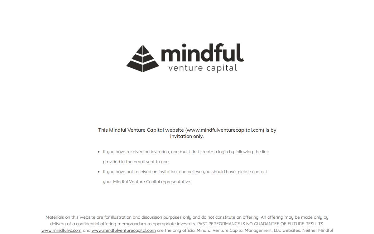 Mindful Venture Capital website preview
