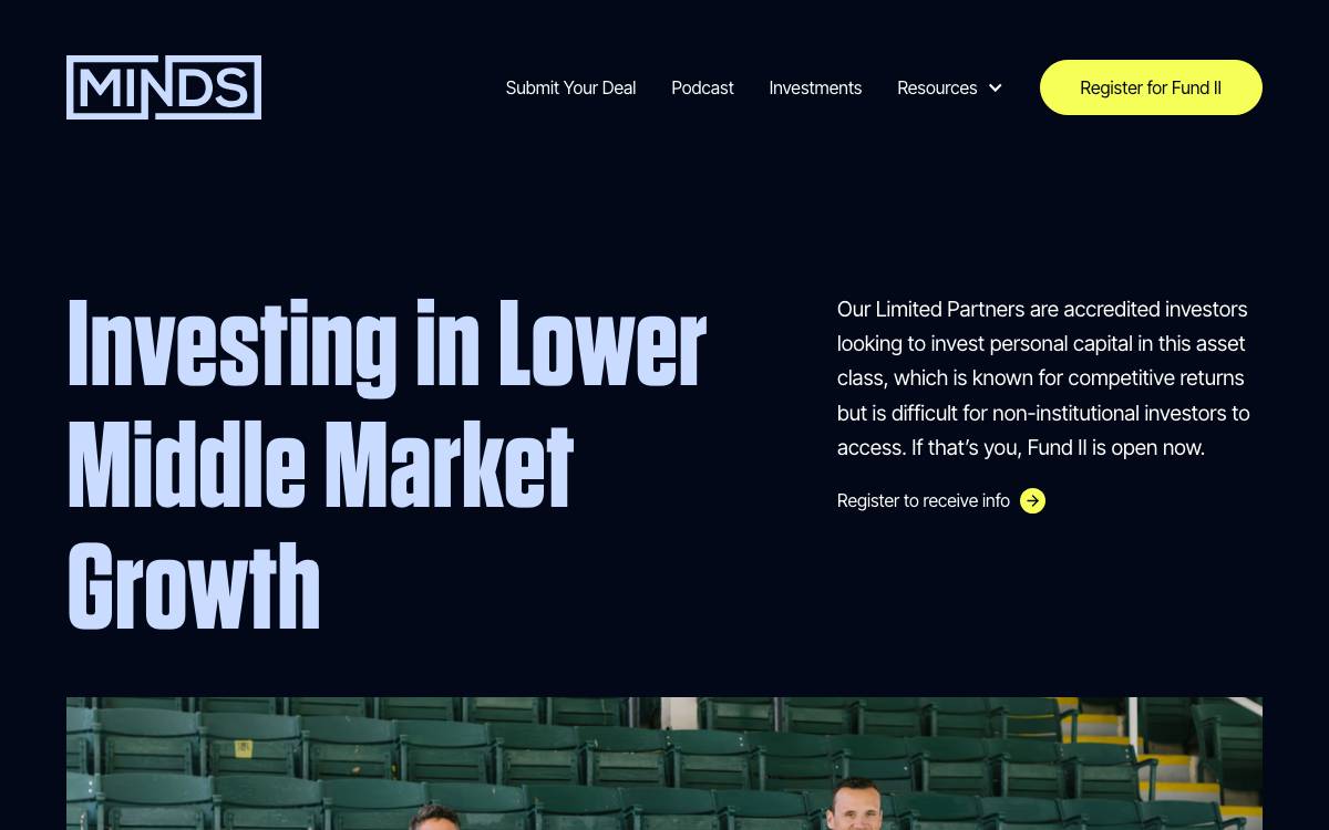 Minds Capital website preview