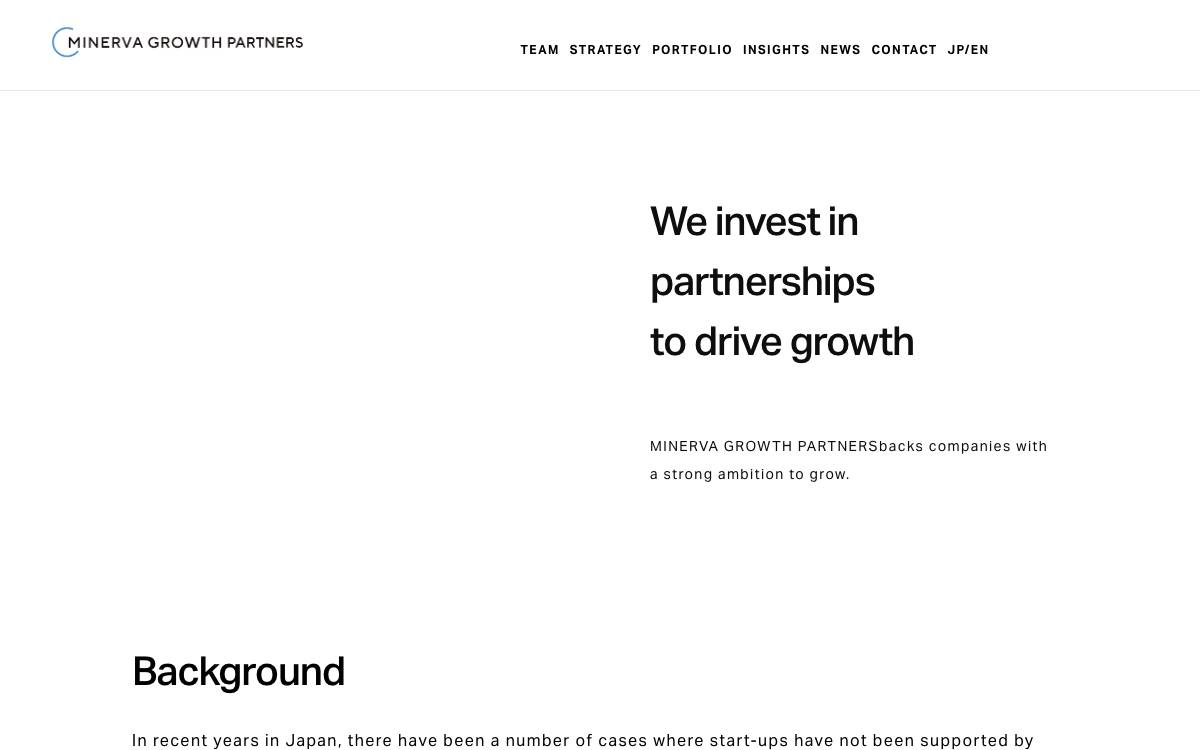 Minerva Growth Partners website preview