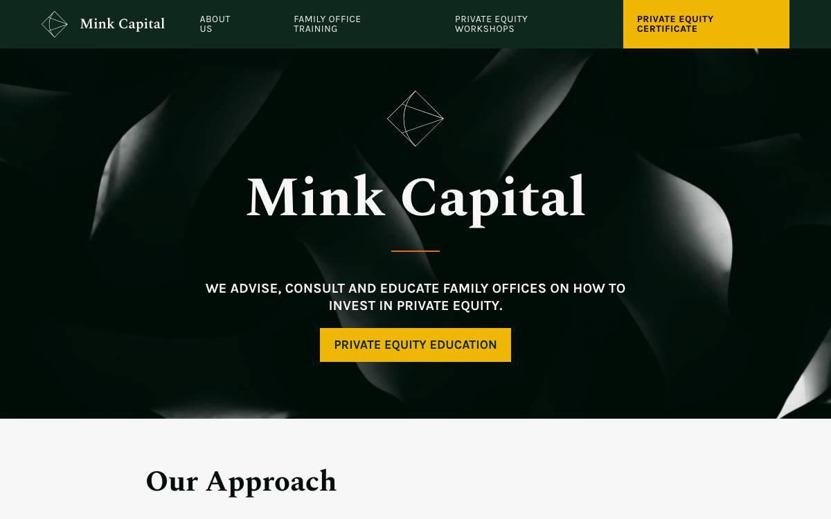 Mink Capital website preview