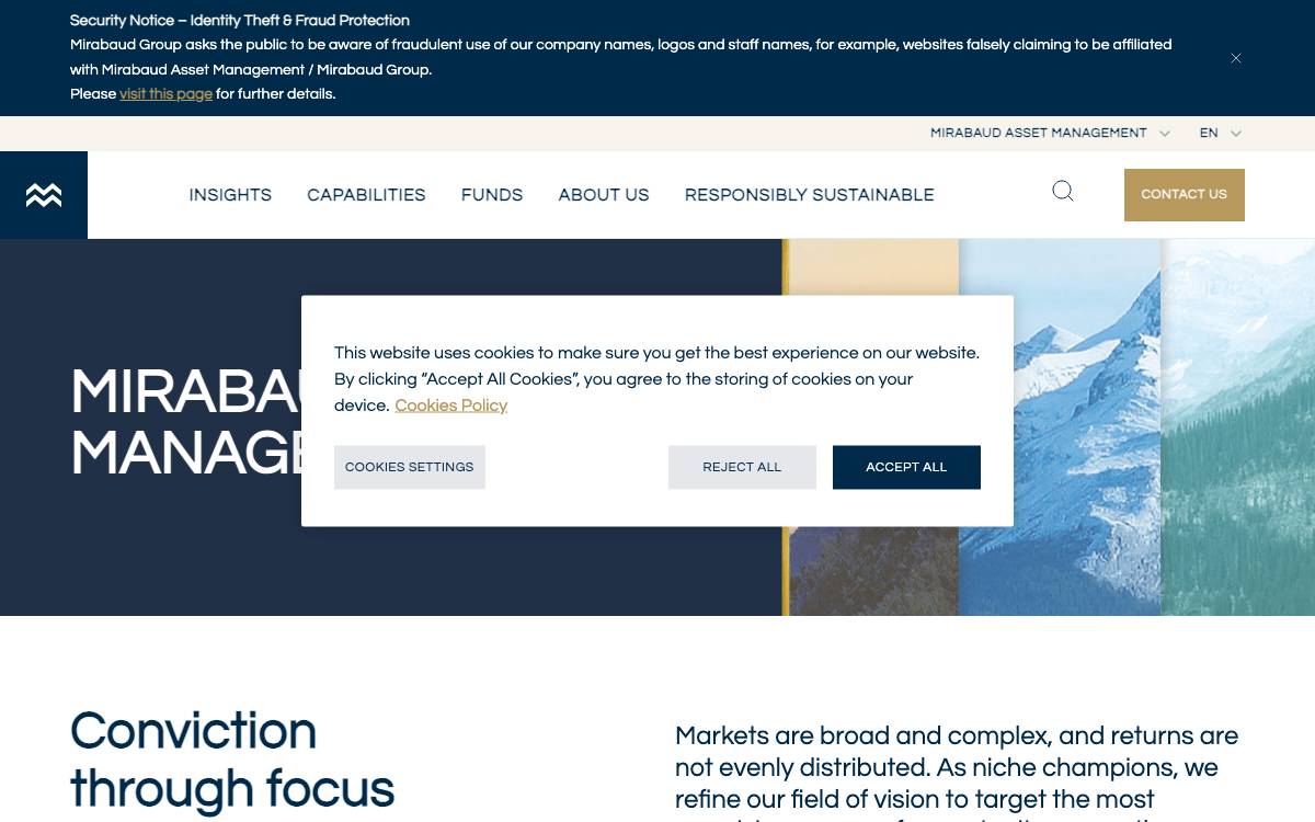 Mirabaud Asset Management website preview