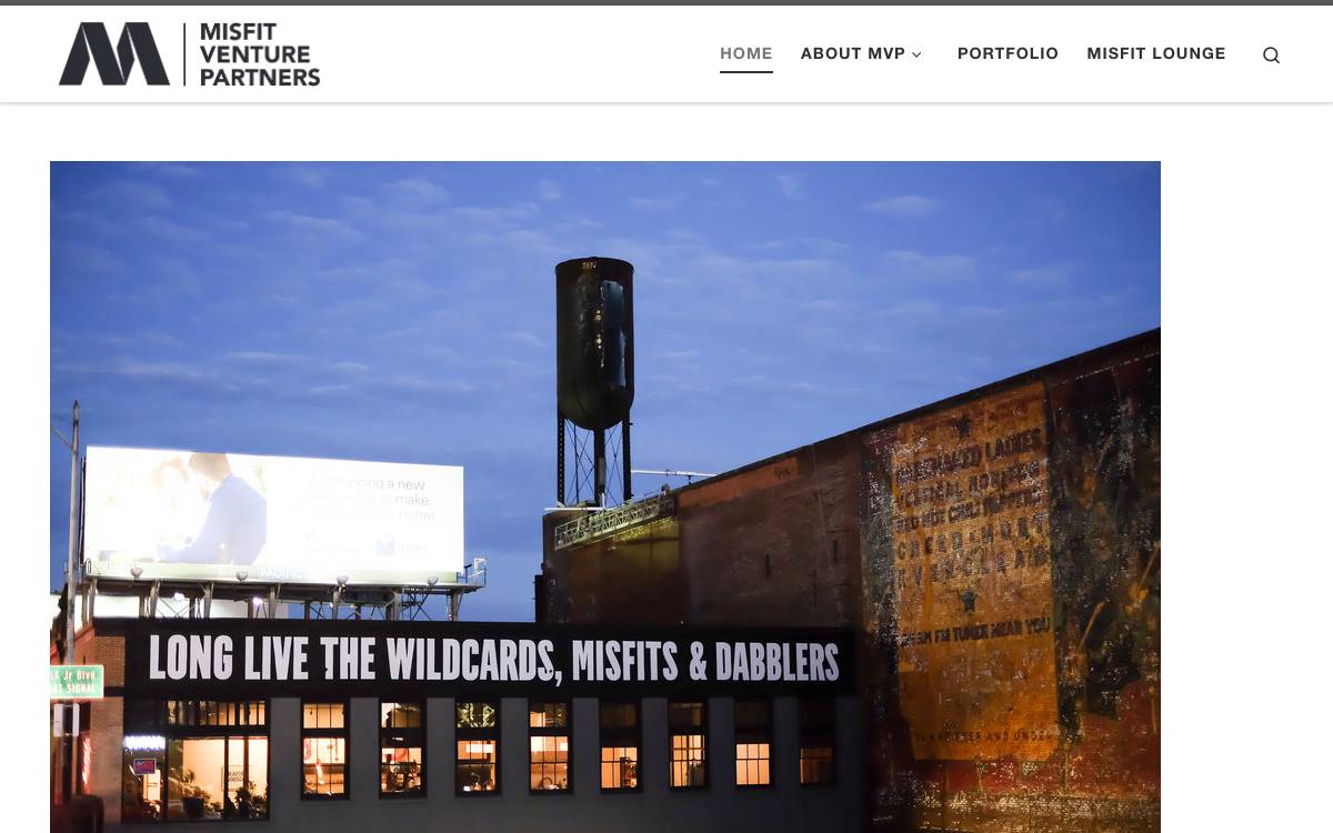 Misfit Venture Partners website preview