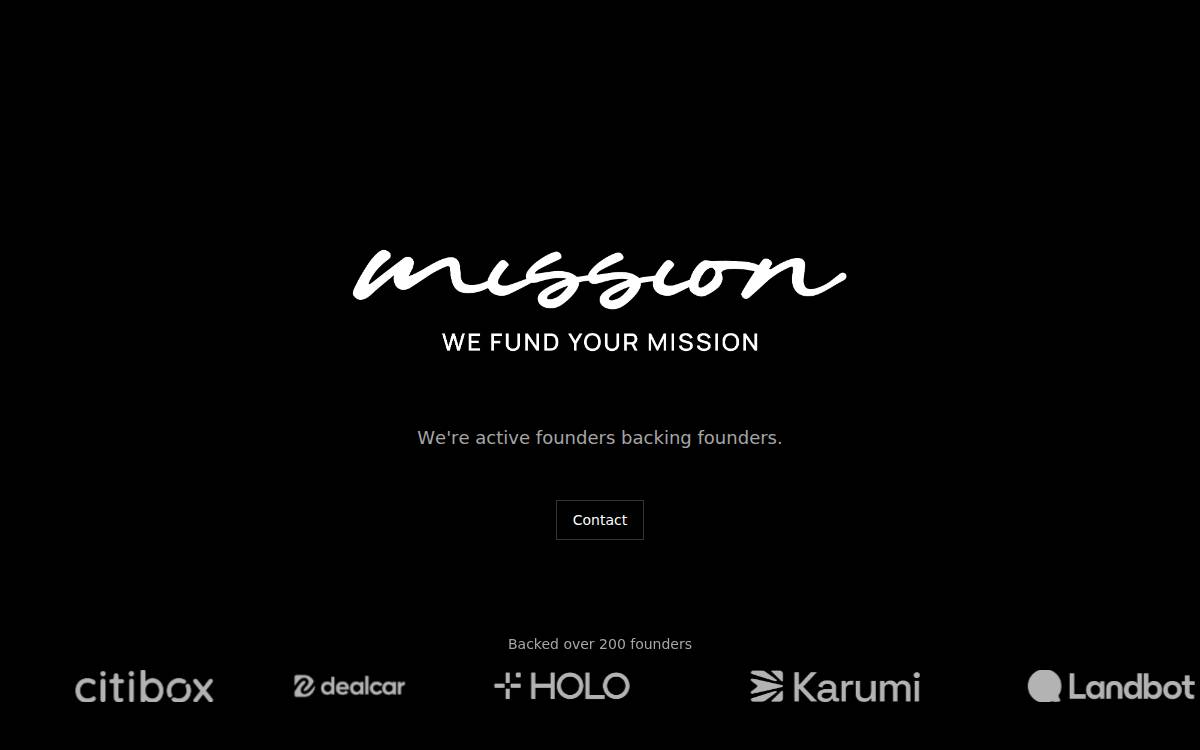 Mission website preview