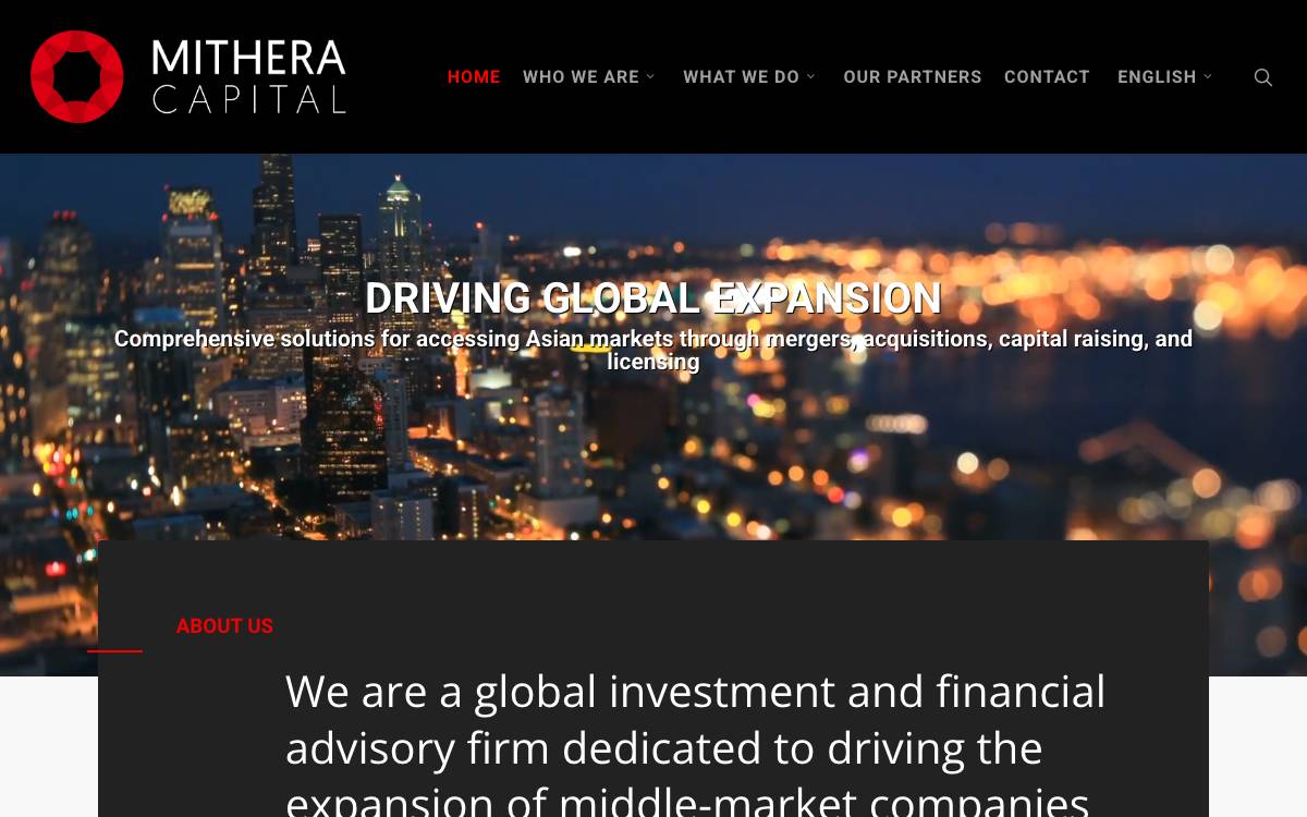 Mithera Capital website preview
