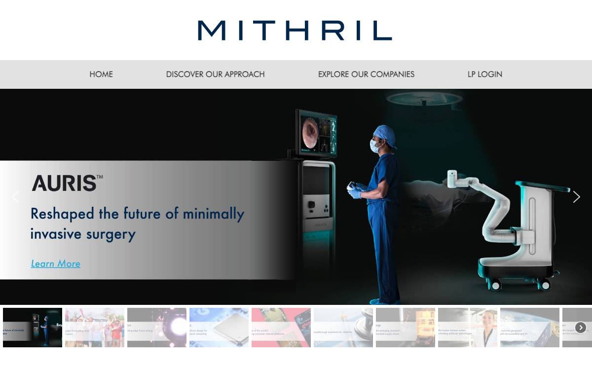 Mithril Capital Management website preview