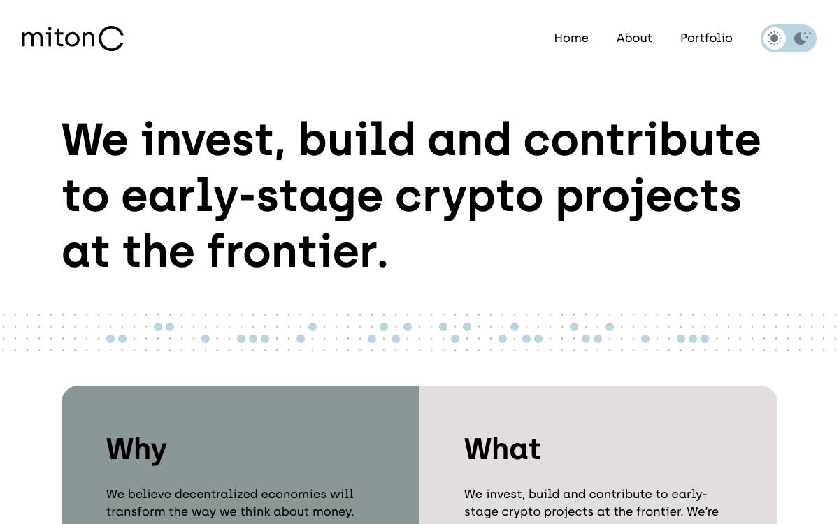 MitonC website preview