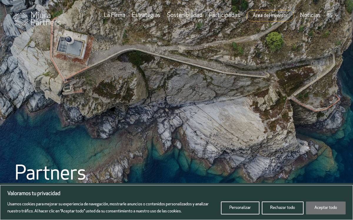 Miura Partners SGEIC, website preview